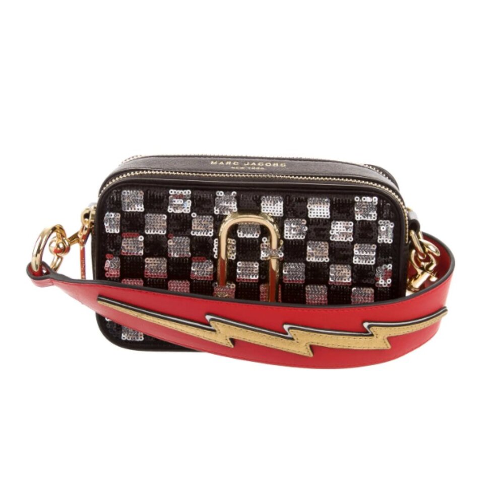 Marc Jacobs Very Rare Checkered Lightning Snapshot Bag